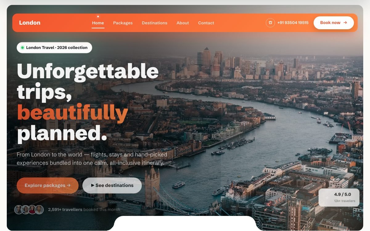 London travel template preview