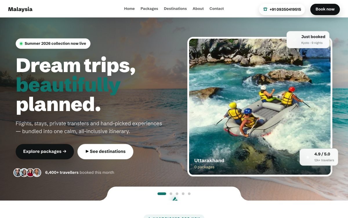 Malaysia travel template preview