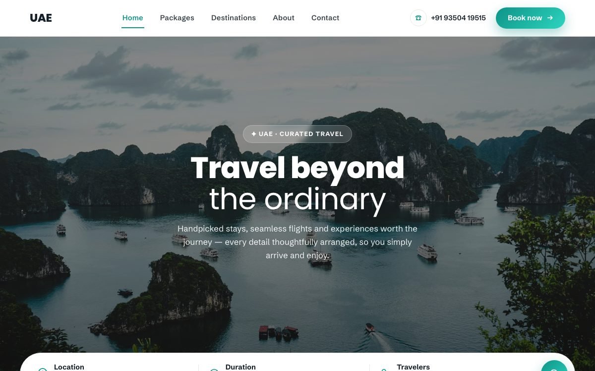 UAE travel template preview